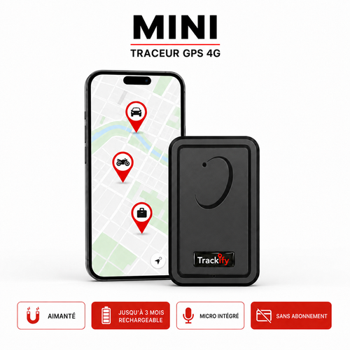 Tracker MINI Aimanté - sans fil (Traceur GPS 4G sans abonnement)