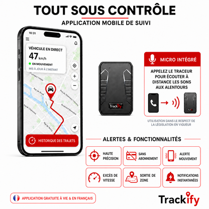 Tracker STANDARD Aimanté - sans fil (Traceur GPS 4G sans abonnement)
